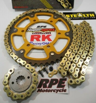 2004-2005 SUZUKI GSXR750 RK GXW 525 Gold OEM SuperSprox Chain and Sprockets Kit - Image 1 of 2