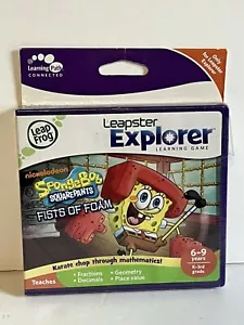 Leap Frog Leapster Explorer Game SpongeBob SquarePants Fists Of Foam Math New - Picture 1 of 10
