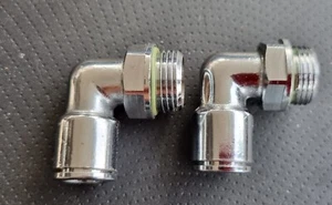 2x 10mm Metal Push Fit Swivel Elbow. 3/8 BSPP thread Pneumatic Fittings. - Picture 1 of 4