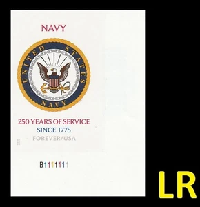 US 6004a Navy 250 Years imperf NDC plate single LR MNH 2025 - Picture 1 of 1