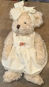 Occhiali da sole fioriti Russ Berrie Bearnice orsacchiotto peluche cremoso shag da collezione - Foto 1 di 6