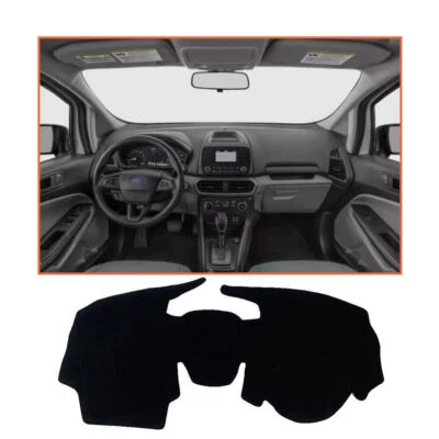 For Ford Ecosport 18-21 black Non-slip Dash Board Cover Mat Dashboard Carpet 1p Foto 1 de 4