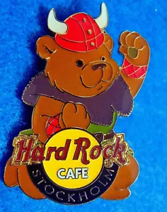 CASCO ROJO GUERRERO VIKINGO DE ESTOCOLMO HERRINGTON CITY BEAR Hard Rock Café PIN LE - Imagen 1 de 1