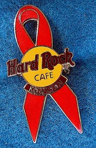 KOWLOON CHINA AIDS AWARENESS RED RIBBON DAY Hard Rock Cafe HRC VINTAGE PIN - Picture 1 of 1