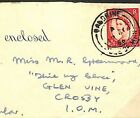 GB Cover Isle of Man Drine Postmark VIKING LONGSHIP Wafer Seal 1956 MS2457
