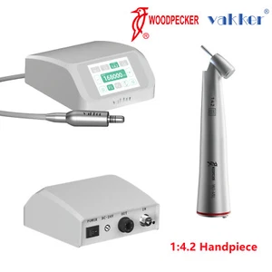 Woodpecker Dental Electric Motor w/ 1:4.2 Fiber Optic Handpiece Contra Angle - Picture 1 of 9