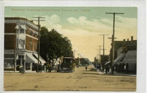 (Gb5549-477) Broadview Avenue and Gerrard Street, Toronto, Ont, Canada c1910 VG - Picture 1 of 1