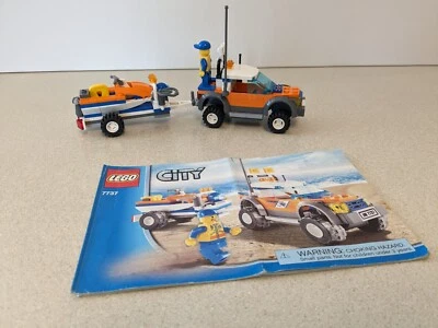 SALE!  Lego City: Coast Guard 4WD & Jet Scooter (7737) Complete w/instructions - Image 1 of 2