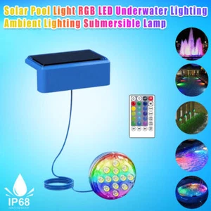 1/4x RGB LED Poolbeleuchtung Solarbetrieben Unterwasser Licht Leuchte Pool Lampe - Bild 1 von 23