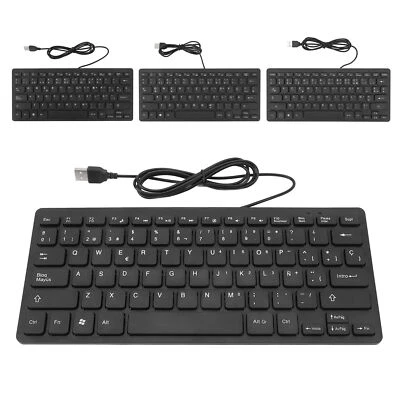 78 Keys Language Ultra Thin Keyboard Plug And Play Splash Proof USB Wired Co BLW - Image 1 of 4