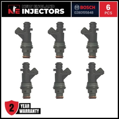 Juego de 6 inyectores de combustible Reman Bosch 0280155848 00-05 Saturn L300 LW300 3,0 L V6 Foto 1 de 4