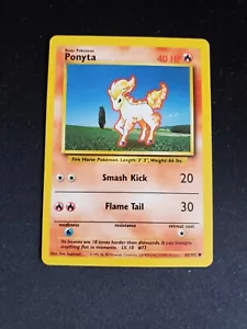 1999 Vintage WOTC Pokemon Set Base Ponyta #60/102 - quasi nuovo - Foto 1 di 2