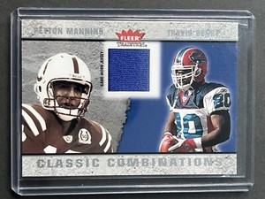 2003 Fleer Tradition Classic Combinations Peyton Manning GU Jersey +Travis Henry