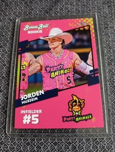 Jorden Hussein Party Animals #5 Savannah Bananas 2024 Leaf Baseball Card Rookie - Picture 1 of 2