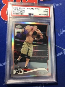 2014 Topps Chrome WWE John Cena Refractor PSA 9 Mint - Picture 1 of 1