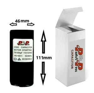 708-850 uF MFD 110-125VAC 110/125V High Quality Motor Start Capacitor Round HVAC - Picture 1 of 2