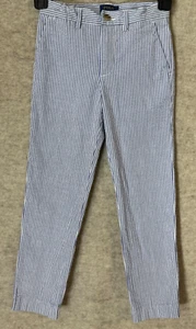 Polo Ralph Lauren Boys Seersucker Pants 6 Adjustable Blue Stripe Preppy Classic - Picture 1 of 9