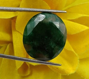Lab-Created NC 22-25Ct l Oval Cut Brazil Emerald  Loose Gemstone 24N - Picture 1 of 5