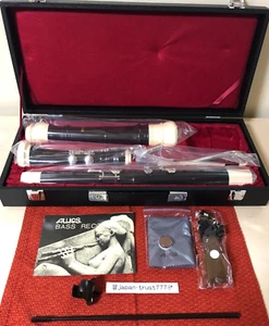 AULOS Symphony Bass Recorder 533B (E) Baroque Type With Hard Case *New* EXPRESS - Picture 1 of 21