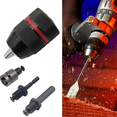 Adaptador de mandril sin llave de alta resistencia de 2-13 mm conversión 1/4" hexagonal, SDS Plus, 1/2 impacto Foto 1 de 4