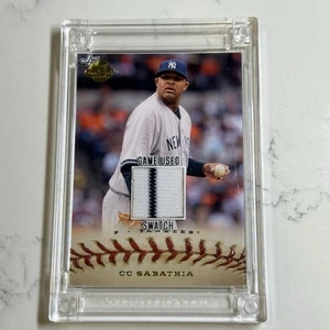 Jersey Pro Fusion CC Sabathia Jersey Patch Swatch Pinstripe Game Used Yankees - Picture 1 of 3