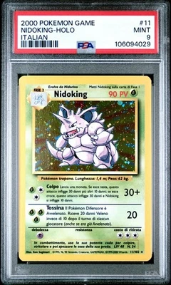 2000 Pokemon Italian Base Set Nidoking Holo #11 PSA 9 MINT - Image 1 of 2