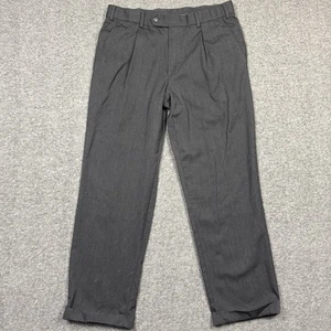 Pantalones de vestir Brooks Brothers Regent para hombre 34x30 grises de lana hechos en Canadá - Imagen 1 de 14
