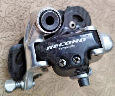 Campagnolo RECORD Titanium Carbon Rear Derailleur Short Cage 10-Speed Road Bike - Image 1 of 4