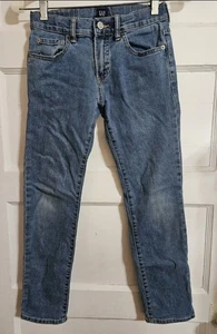 GAP Straight Leg Stretch Skinny Denim Jeans Boys Size 10 Adjustable Waist - Picture 1 of 4