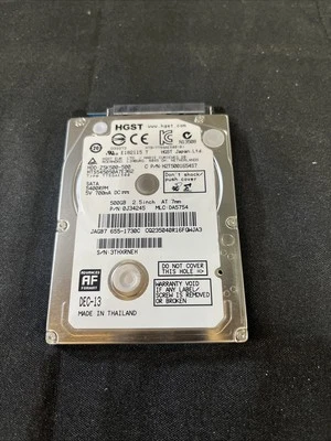HGST Z5K500-500 500GB SATA 3GB/s 2.5 5400 RPM HDD HTS545050A7E362 - Image 1 of 2