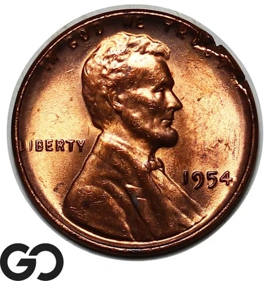 1954 Lincoln Cent Wheat Penny, Ragged Clip Error - Image 1 of 3