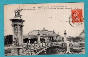 Paris: Le Pont Alexandre III + Le Grand Palais ..." 1920" /Cpa Carte-Postale/ - Picture 1 of 2