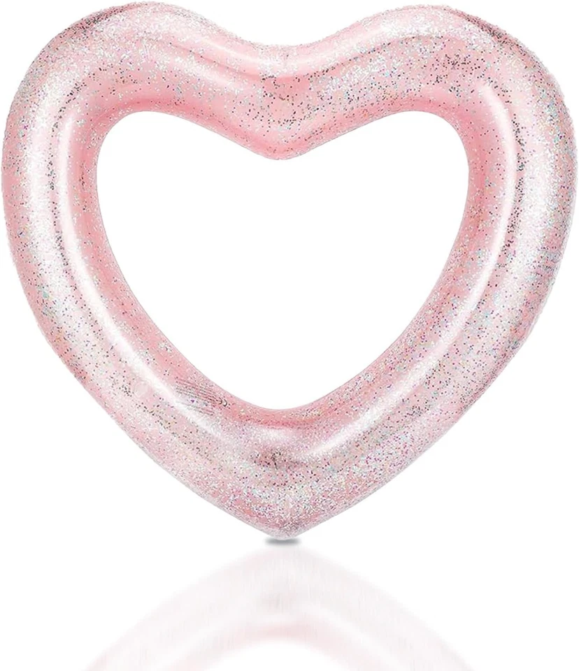 Schwimmring für Erwachsene,Pink Liebe Schwimmreifen Aufblasbar Wasserspielring - Bild 1 von 1