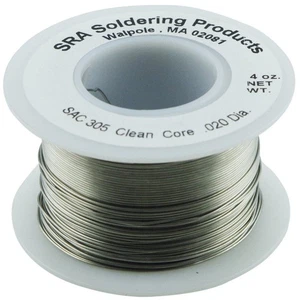 SRA solder Lead Free No Clean Flux Core Silver Solder SAC305 0.5mm 113g Reel - Picture 1 of 2