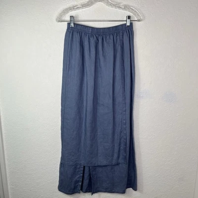 Two Star Dog Blue long linen Skirt, lagenlook, elastic waistband, size S, casual - Image 1 of 4