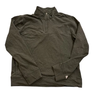 Pact Pullover Sweatshirt Mens Large Green 1/4 Zip Long Sleeve Organic Cotton - Picture 1 of 7