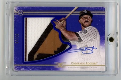 Topps Definitive Collection Trevor Story 2017 juego usado parche Prime automático/10 Foto 1 de 2