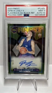 DERECK LIVELY II 2023 TOPPS FINEST FLASHBACK BLACK RC AUTO #D18/25 PSA 9 POP 1 - Picture 1 of 4
