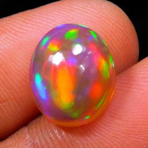 Top AAA Quality Grey Ethiopian Opal Cabochon Gemstone 12.2x10.2x6mm 4ct - Picture 1 of 3