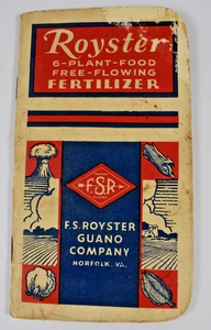 1954 Werbung Taschen Notizbuch Royster Dünger Norfolk VA - Bild 1 von 6