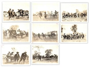 Lote de (8) fotos cermoniales de rickshaw asiático origen desconocido actuación de la década de 1940  - Imagen 1 de 17