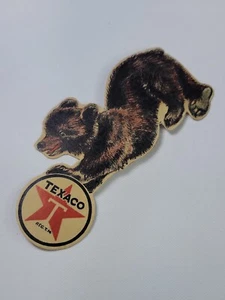 Vintage 1930s Texaco Gas Insulator Oil Die Cut Bear Cub Marfak Decal Sticker NEW - Picture 1 of 9