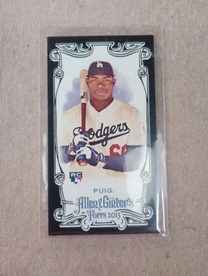 2013 Topps Allen & Ginter's Mini Black Border Yasiel Puig #44 Rookie RC Dodgers - Image 1 of 2