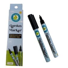 2 Pack Garden Marker Pen Permanent Markers Black (UV Fade 1 Count (Pack of 1)