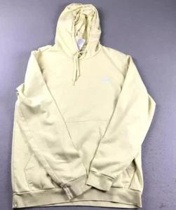 Adidas Hoodie Mens Large Yellow Fleece Long Sleeves Pullover Hooded Sweatshirt - Picture 1 of 8