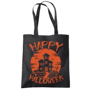 Feliz Halloween Casa Embrujada Bolso de Compras Truco Golosina Fiesta Decoración Regalo - Imagen 1 de 3