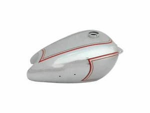 BSA B31 Silver Painted And Chromed Steel Petrol fuel Tank Reproduction - Picture 1 of 4