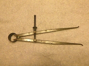 Vintage Antik 9” innen bis 8 3/4” verstellbar Feder Messschieber Maschinist Werkzeuge - Bild 1 von 7