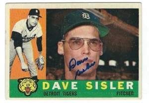 Autographed 1960 TOPPS Dave Sisler Detroit Tigers card COA - Picture 1 of 1