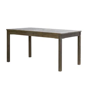 Caladesi Grey-washed Rectangular Farmhouse Wood Patio Dining Table for 6 Seaters - Picture 1 of 4